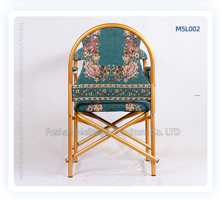 cheap price knock-down foldable green muslim chair