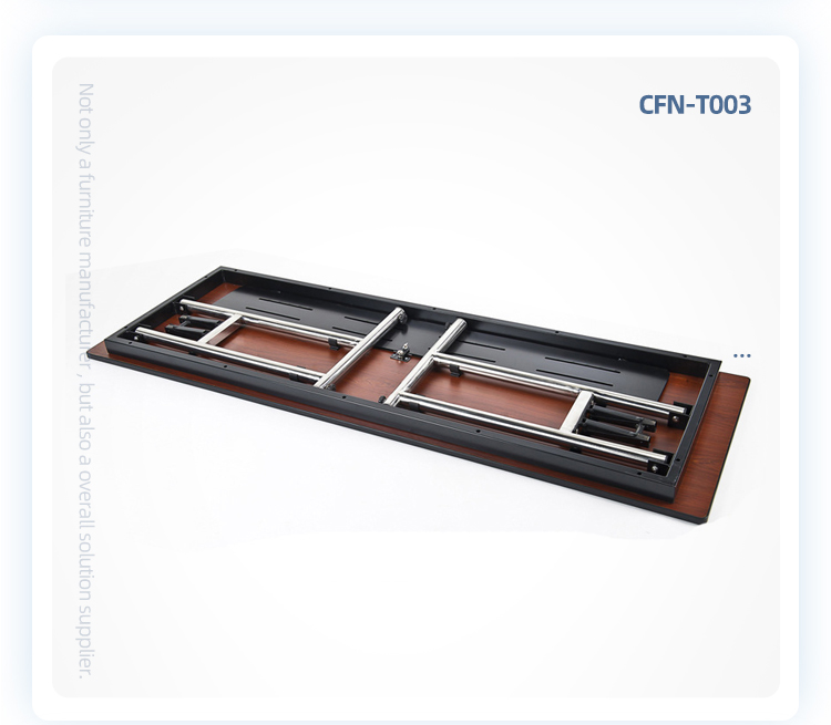 New design melamine board top stainless steel leg conference training foldable long table
