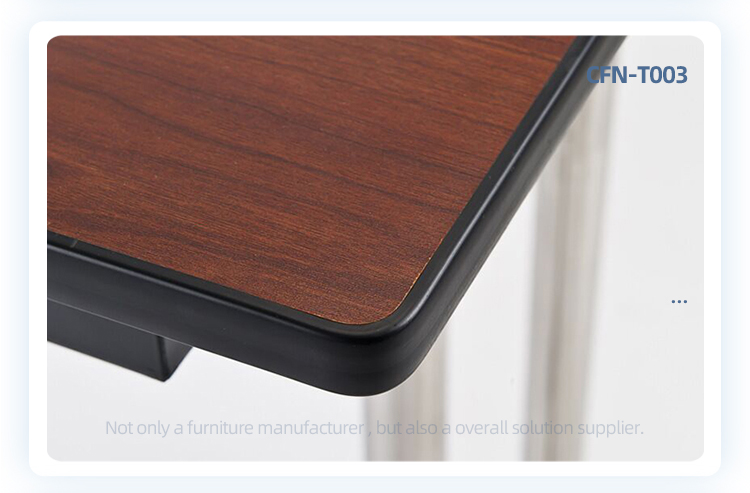 New design melamine board top stainless steel leg conference training foldable long table