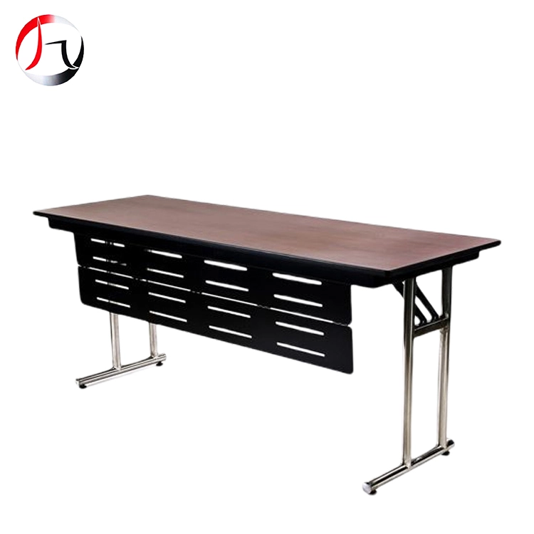 MHJ furniture - New Design Melamine Board Top Stainless Steel Leg Conference Training Foldable Long Table IBM table 1