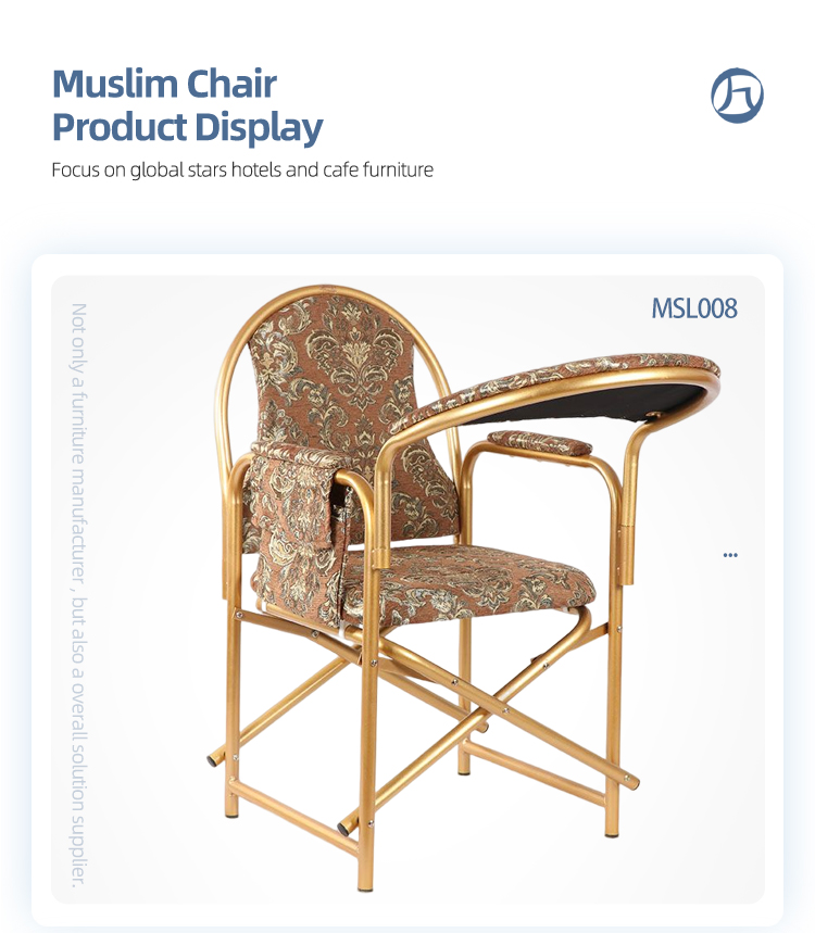 New design foldable iron pastor islam muslim mosque church prayer chair