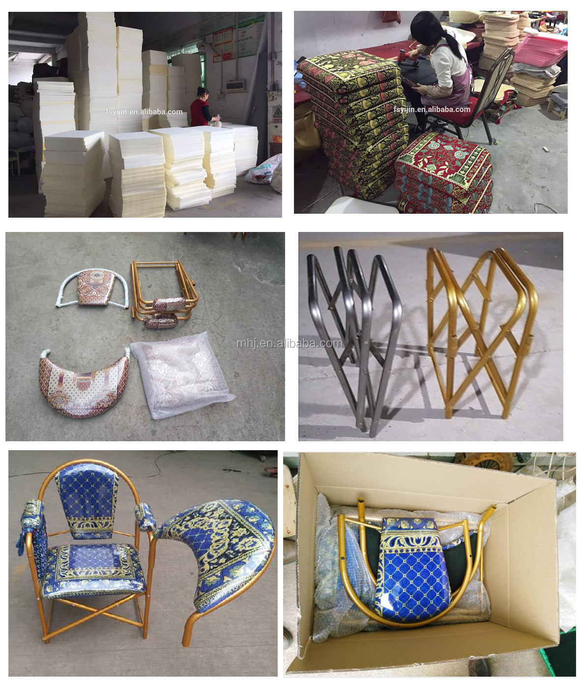 MHJ furniture - Demountable Metal Prayer Chairs Church Muslim Salah Chair With Arms Muslim chair 16
