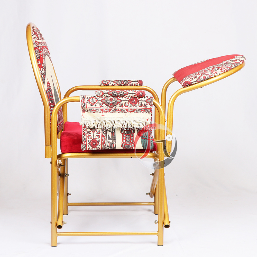 MHJ furniture - Demountable Metal Prayer Chairs Church Muslim Salah Chair With Arms Muslim chair 11
