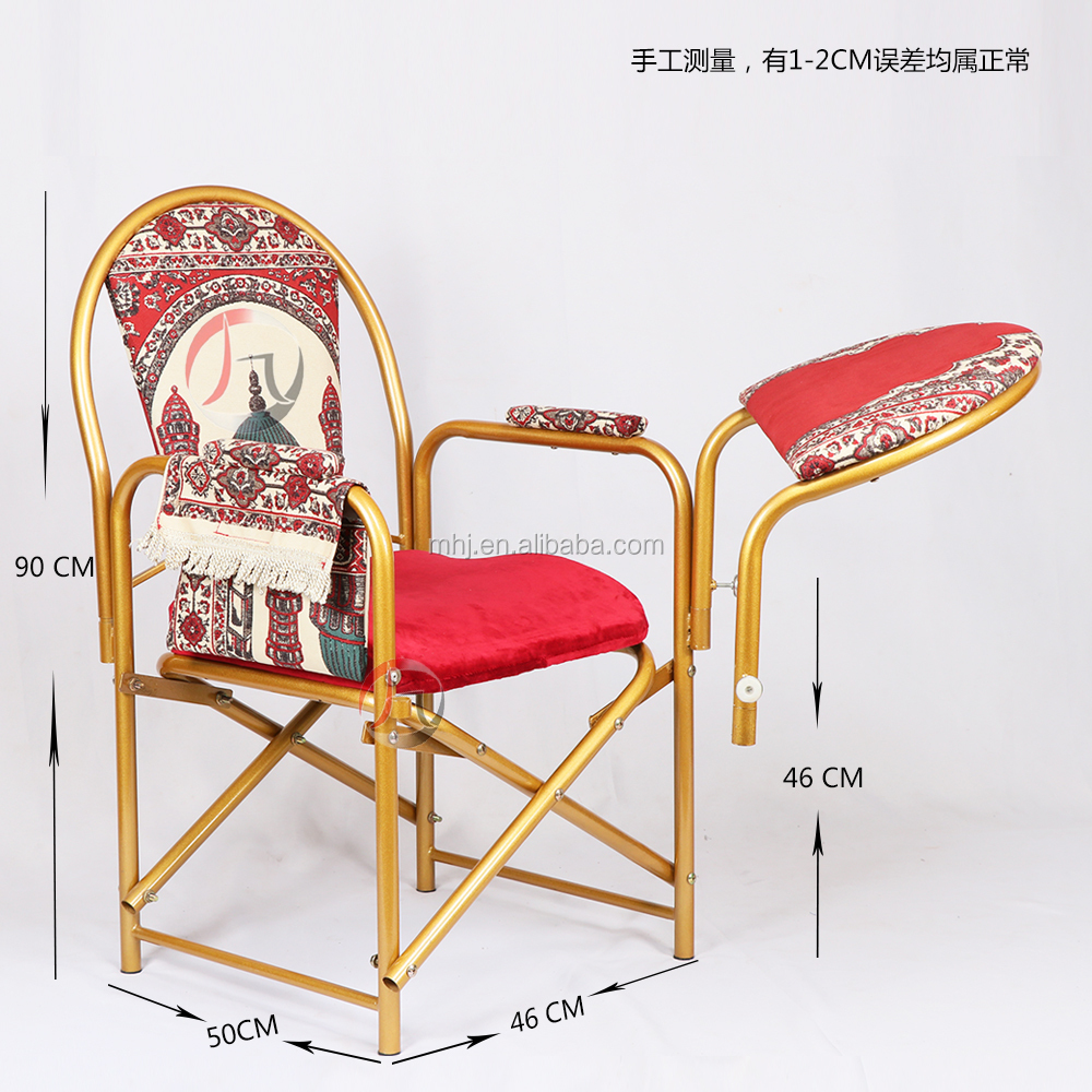MHJ furniture - Demountable Metal Prayer Chairs Church Muslim Salah Chair With Arms Muslim chair 13