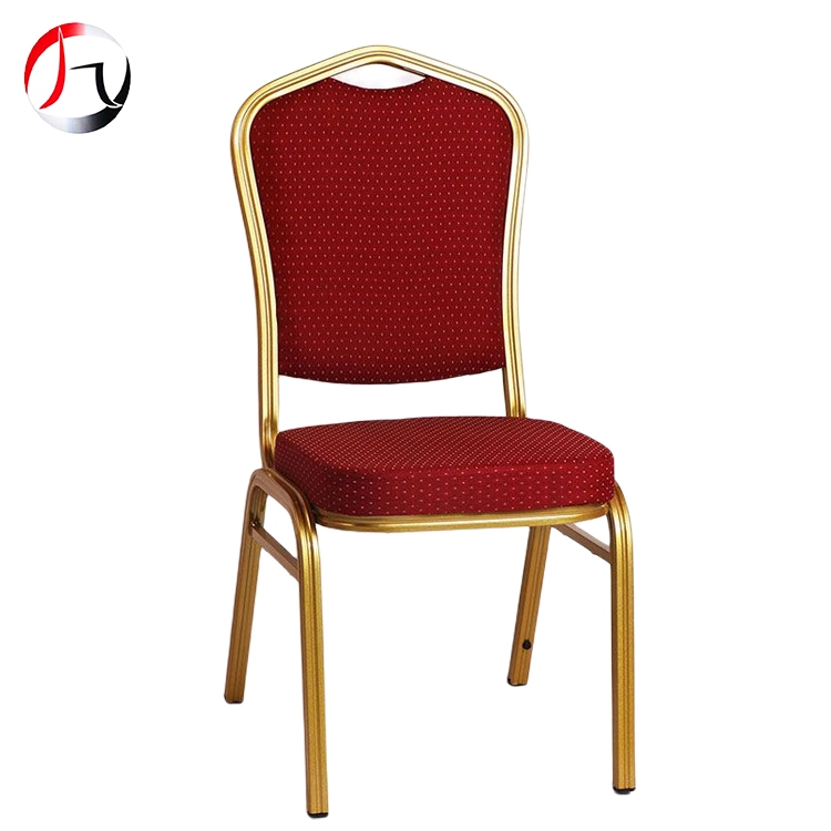 MHJ furniture - Cheap Metal Hotel Furniture Used Dining Chair Luxury Fabric Velvet Aluminum Stackable Wedding Banquet Chairs Aluminum chair 1