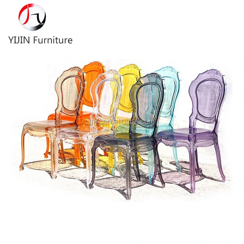 MHJ furniture - Wholesale Modern Stackable Resin Transparent Bella Princess Party Acrylic Clear Wedding Dining Chair Plastic chair and table 1