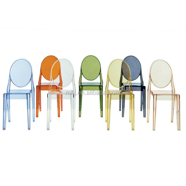 MHJ furniture - Wholesale High Quality Pc Resin Color Acrylic Ghost Chair Restaurant Dining Chair Plastic chair and table 1