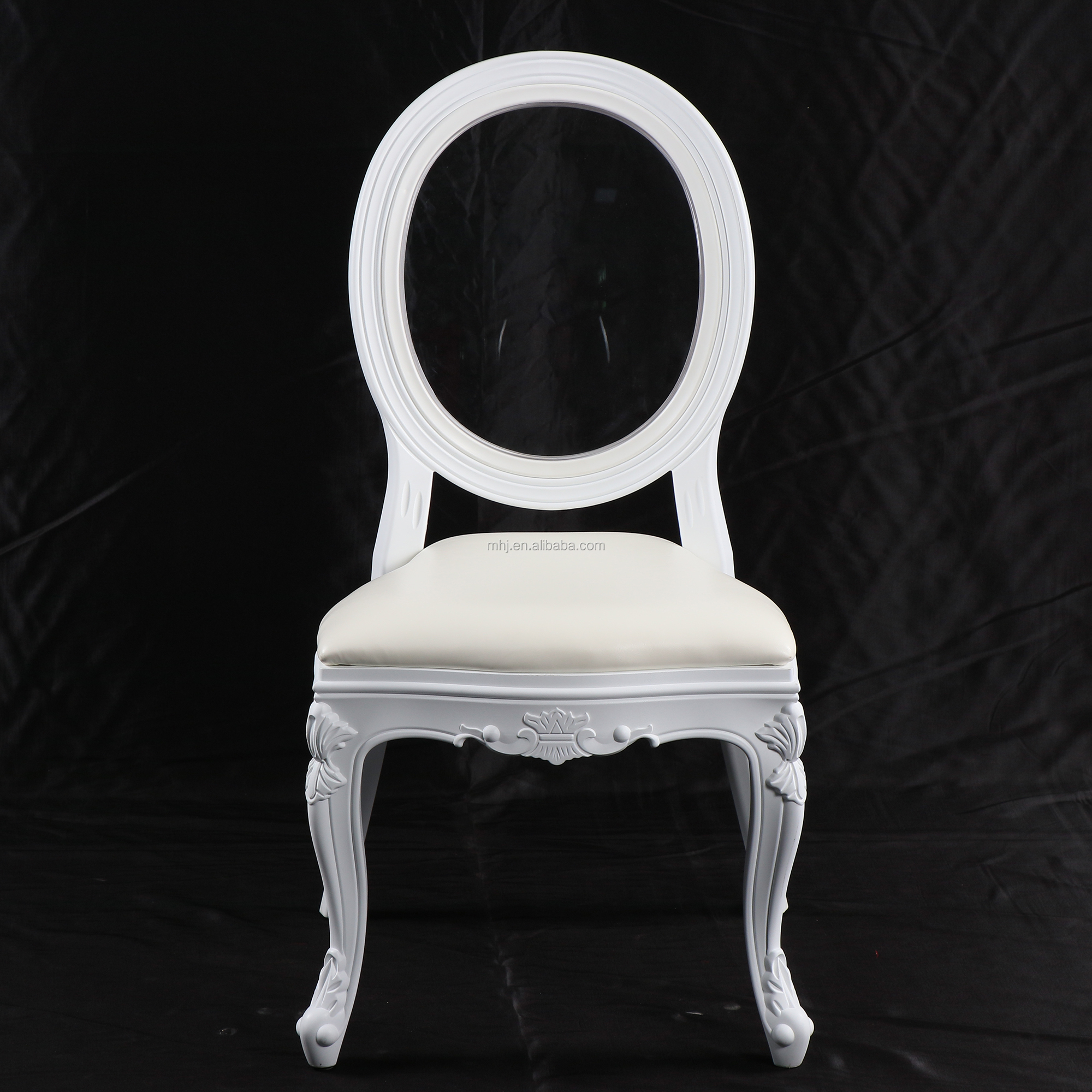 MHJ furniture - Factory Sale Pp White Louis Xv Ghost Wedding Chair With Clear Back Plastic chair and table 8