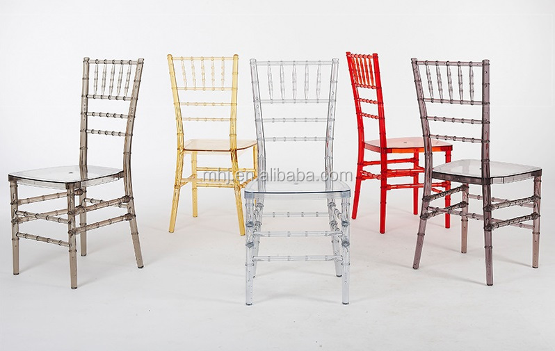 MHJ furniture - Pc Resin Transparent Gold Knock-down Resin Chiavari Wedding Chair Plastic chair and table 7