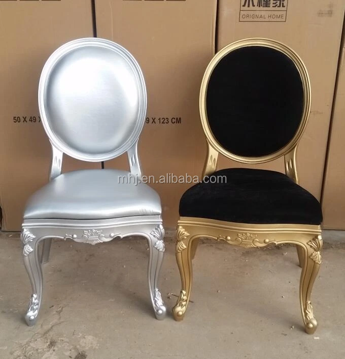 MHJ furniture - French Louis Royal Design Resin Plastic Oval Back Hotel Dining Banquet Chair For Event Wedding Plastic chair and table 1