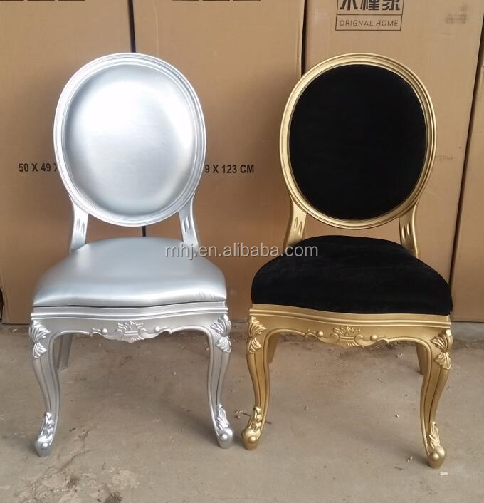MHJ furniture - French Louis Royal Design Resin Plastic Oval Back Hotel Dining Banquet Chair For Event Wedding Plastic chair and table 12
