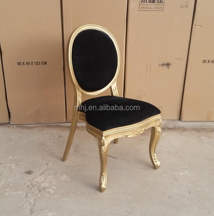 MHJ furniture - French Louis Royal Design Resin Plastic Oval Back Hotel Dining Banquet Chair For Event Wedding Plastic chair and table 13