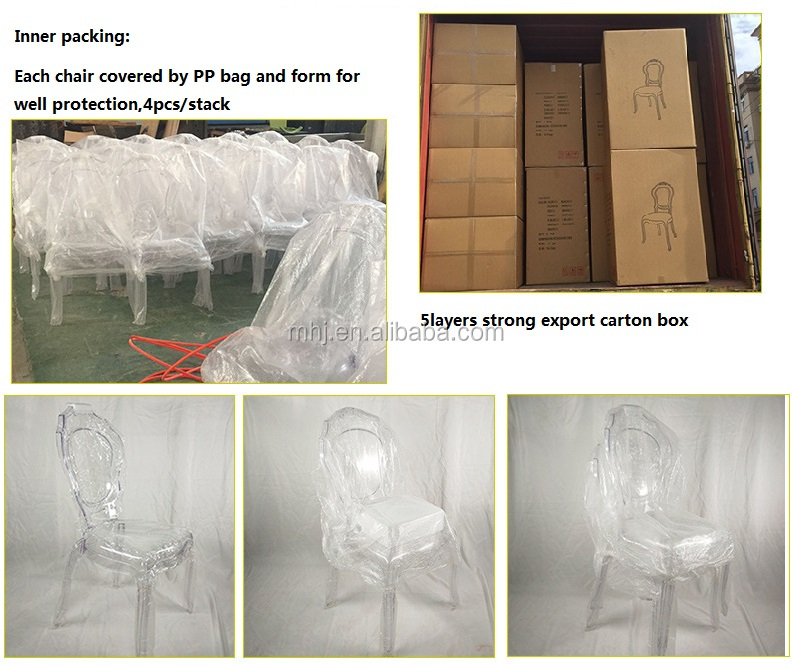 MHJ furniture - Global Hot Sale Stackable Plastic Resin Acrylic Hotel Banquet Party Wedding Chair Plastic chair and table 15