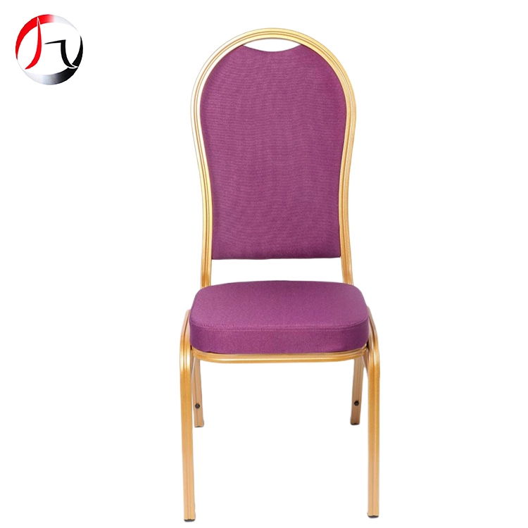 MHJ furniture - High Back Gold Frame Aluminum Stacking Metal Flexible Shake Back Banquet Chair Aluminum chair 1