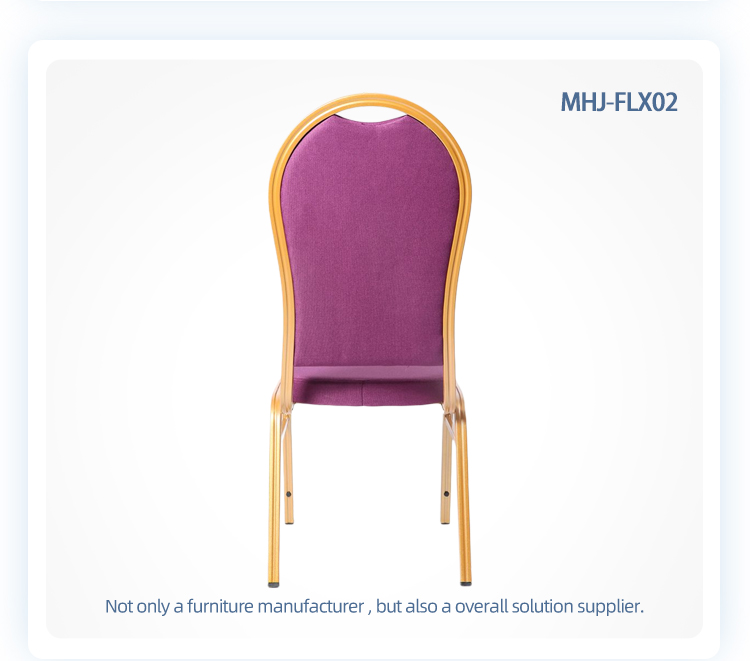 high back gold frame aluminum stacking metal flexible shake back banquet chair