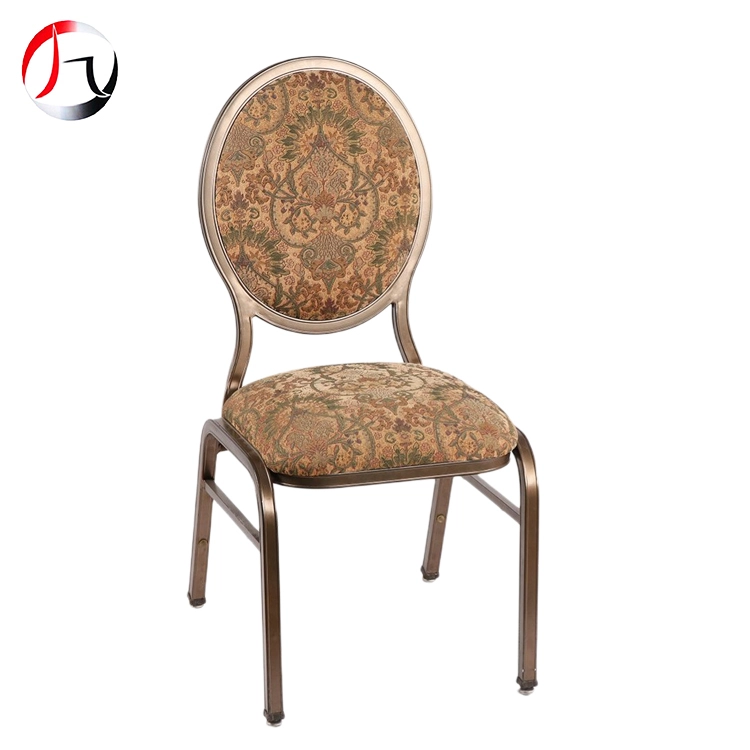 MHJ furniture - Custom High Quality Stackable Round Flexible Back Restaurant Banquet Chair Aluminum chair 1