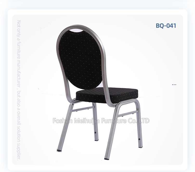 3 years warranty oval backrest aluminum dining chairs stackable banquet chair for party