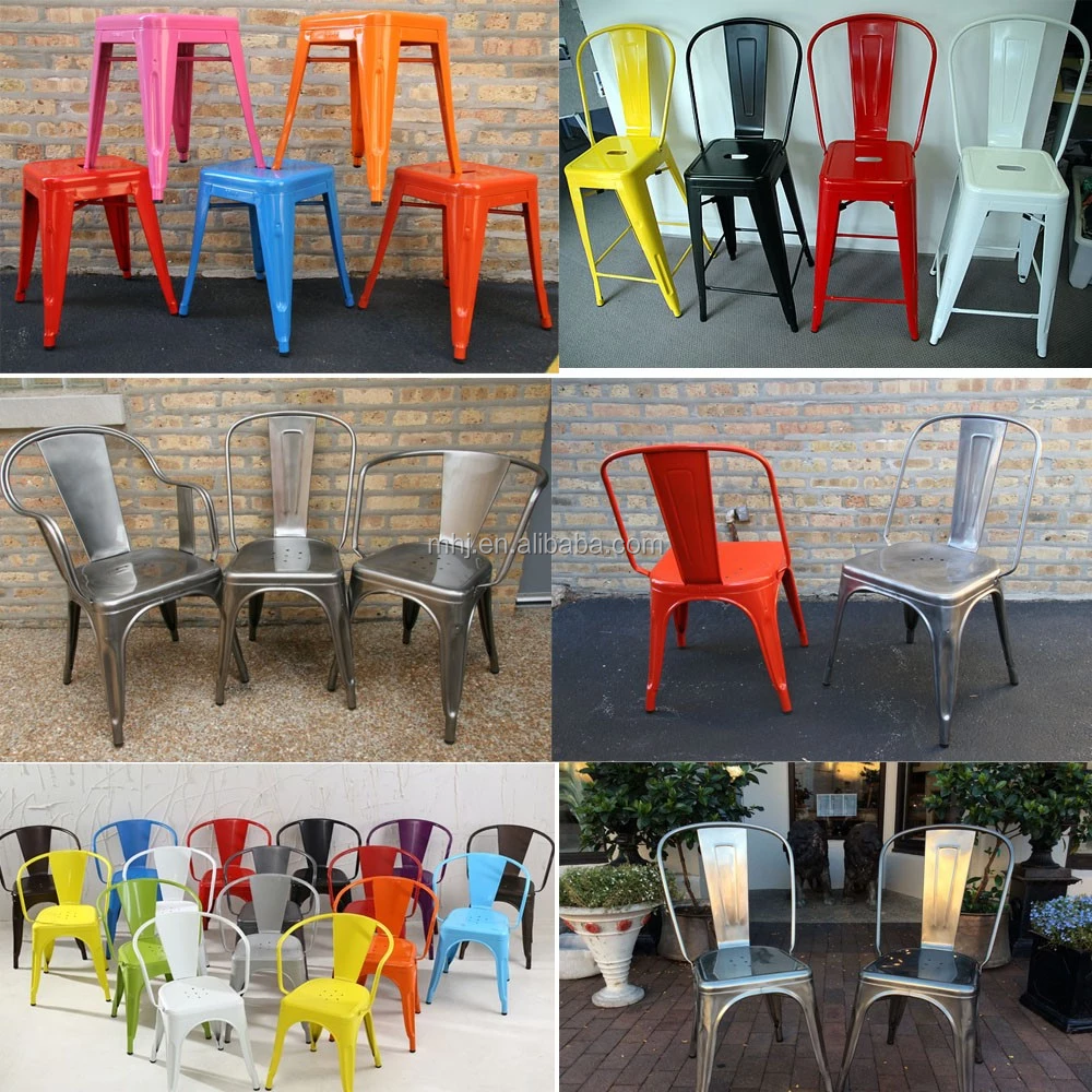 MHJ furniture - Factory Sale Iron Steel Metal Restaurant Cafe Bistro Tolix Chair Leisure chair 20