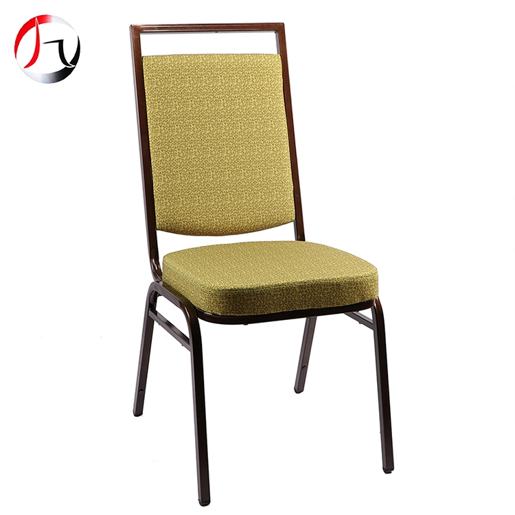 MHJ furniture - Commercial Hotel Restaurant Light Green Back Iron Frame Stackable Wedding Banquet Chairs Steel/iron chair 1