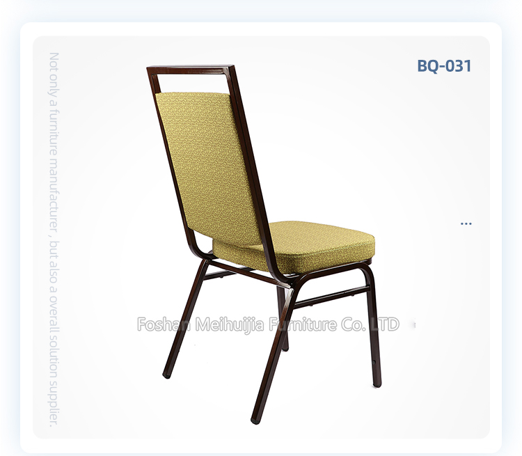 Commercial hotel restaurant light green back iron frame stackable wedding banquet chairs