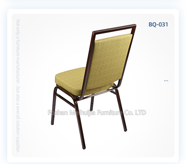 Commercial hotel restaurant light green back iron frame stackable wedding banquet chairs