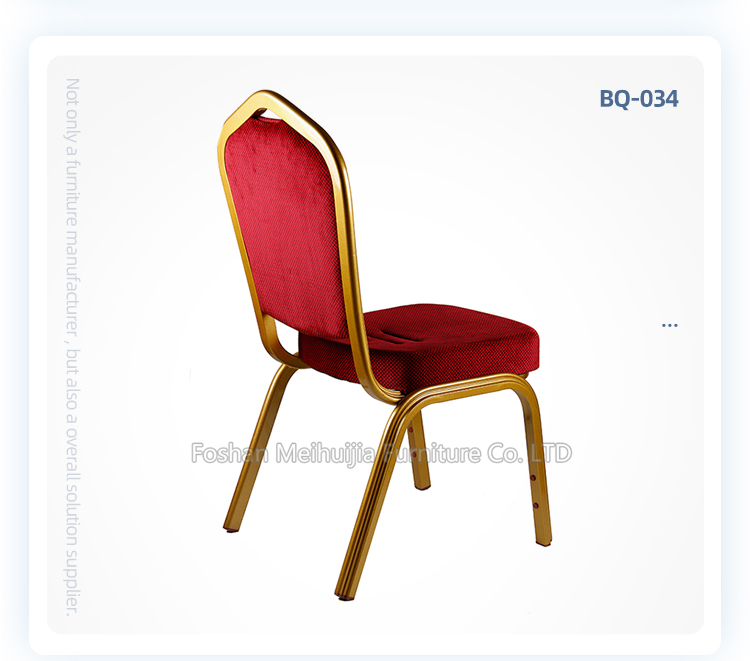 Custom middle back hotel party furniture aluminum frame material banquet chair