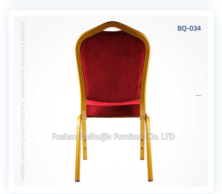 Custom middle back hotel party furniture aluminum frame material banquet chair