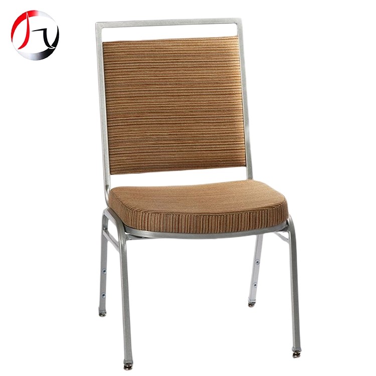 MHJ furniture - Upholstered Fabric Dining Hotel Furniture Stackable Chair Iron Metal Banquet Hall Chairs Steel/iron chair 1