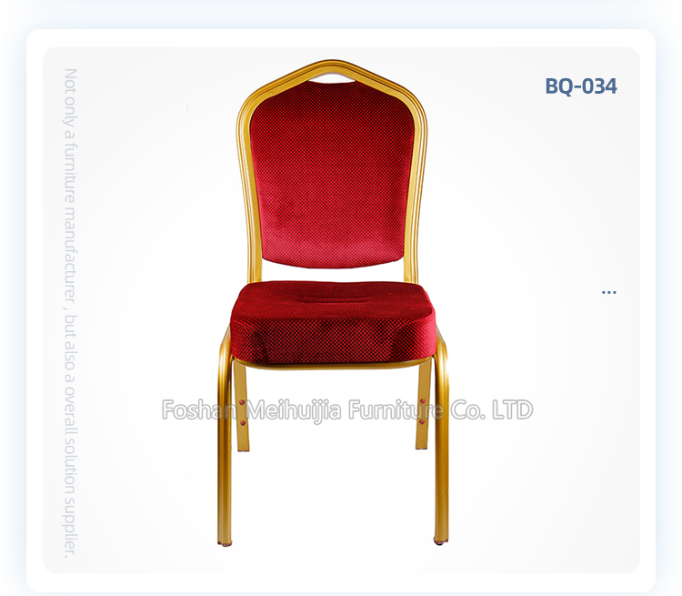 Custom middle back hotel party furniture aluminum frame material banquet chair