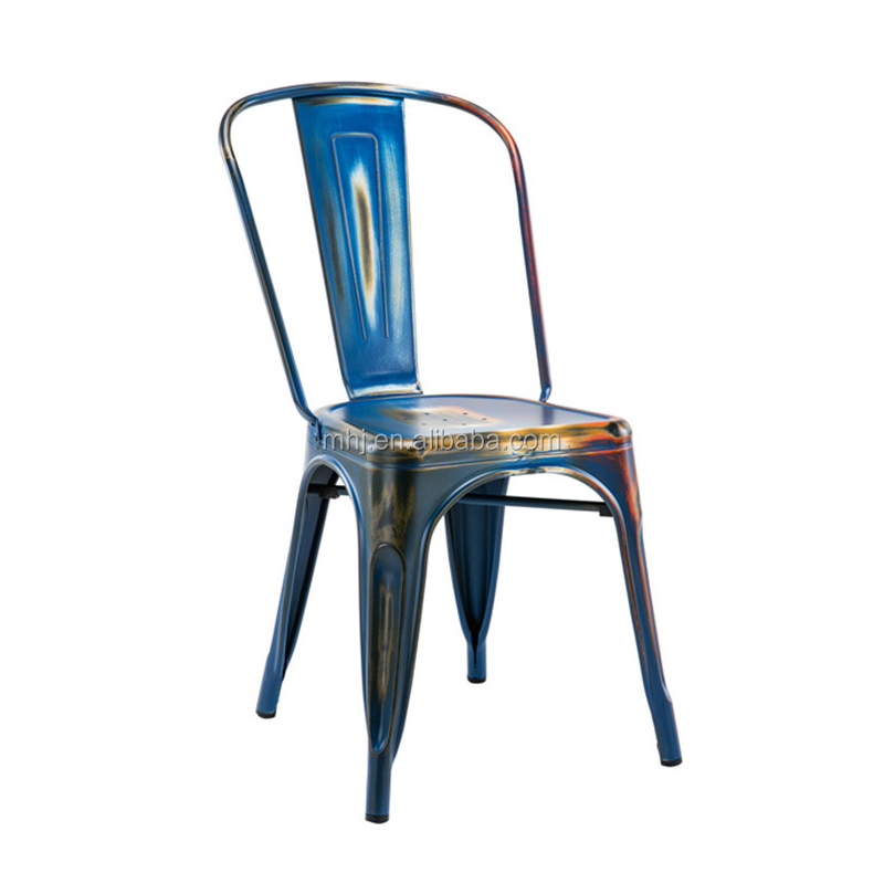 MHJ furniture - Factory Sale Iron Steel Metal Restaurant Cafe Bistro Tolix Chair Leisure chair 13