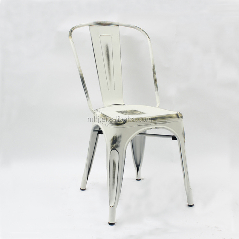 MHJ furniture - Factory Sale Iron Steel Metal Restaurant Cafe Bistro Tolix Chair Leisure chair 9