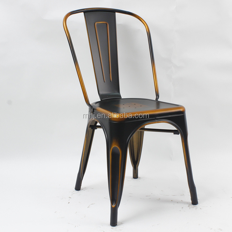 MHJ furniture - Factory Sale Iron Steel Metal Restaurant Cafe Bistro Tolix Chair Leisure chair 14