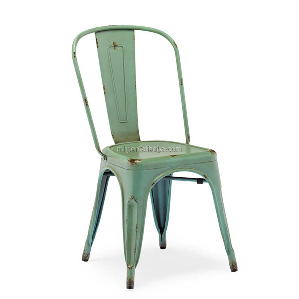 MHJ furniture - Factory Sale Iron Steel Metal Restaurant Cafe Bistro Tolix Chair Leisure chair 10