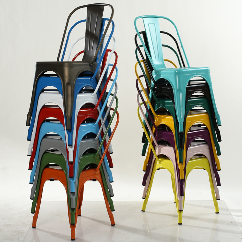 MHJ furniture - Wholesale Metal Painting Iron Bistro Tolixs Chair Leisure chair 14
