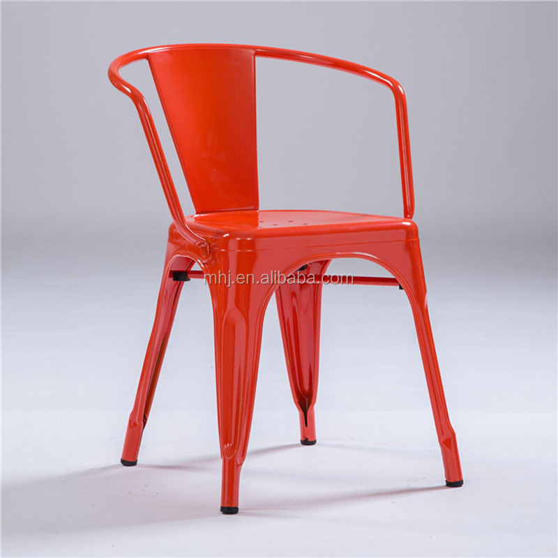 MHJ furniture - Multicolor Antique Iron Stackable Cafe Shop Bistro Tolixs Chair Leisure chair 11