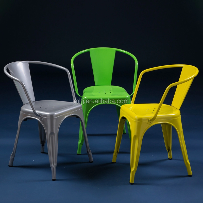 MHJ furniture - Multicolor Antique Iron Stackable Cafe Shop Bistro Tolixs Chair Leisure chair 1