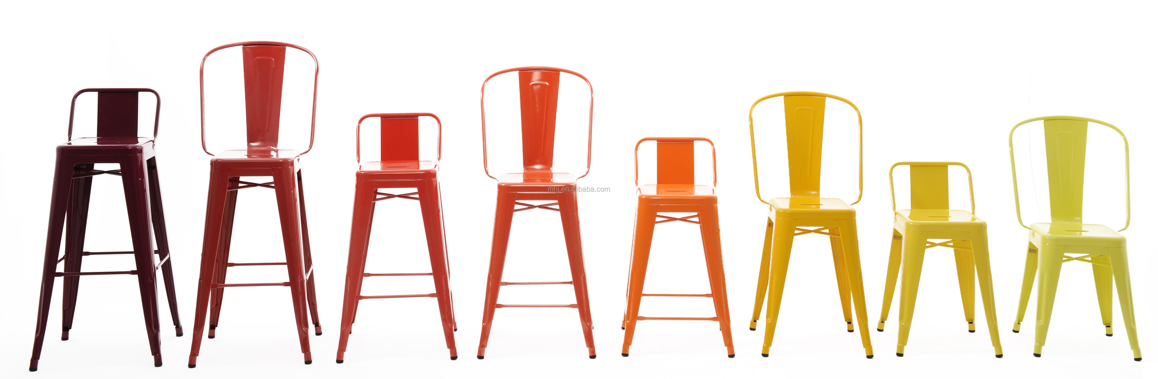 MHJ furniture - Multicolor Antique Iron Stackable Cafe Shop Bistro Tolixs Chair Leisure chair 10