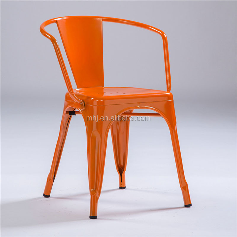 MHJ furniture - Multicolor Antique Iron Stackable Cafe Shop Bistro Tolixs Chair Leisure chair 12