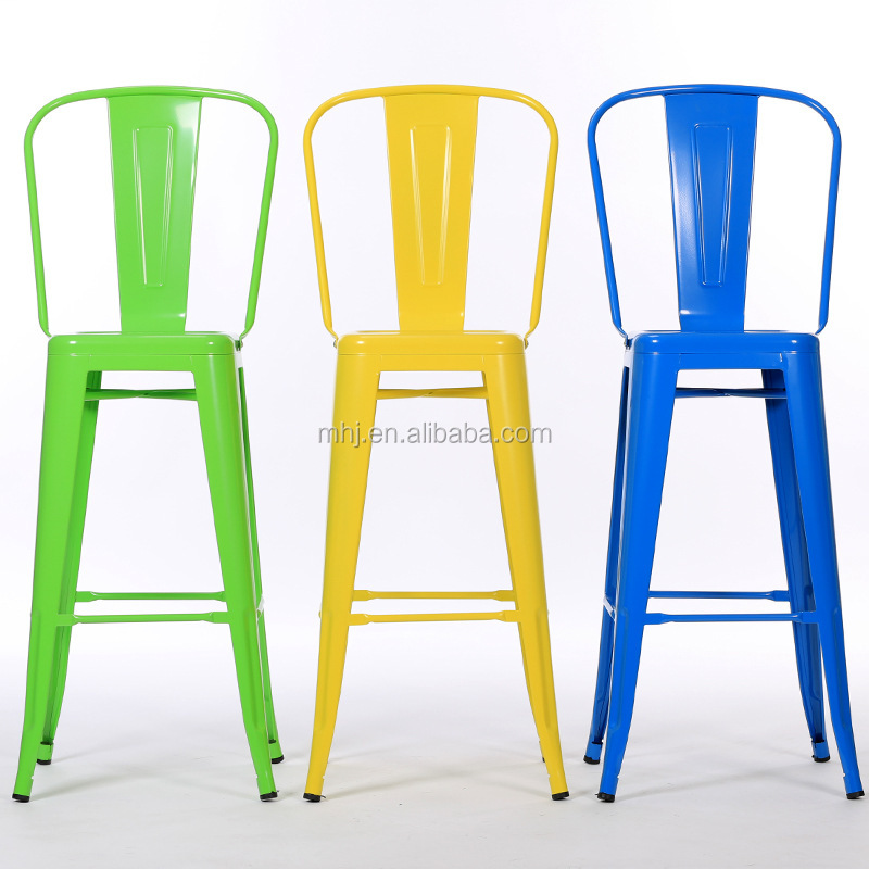 MHJ furniture - French Style High Back Tolixs Metal Dining Chair Cafe Bar Bistro Chairs Leisure chair 10
