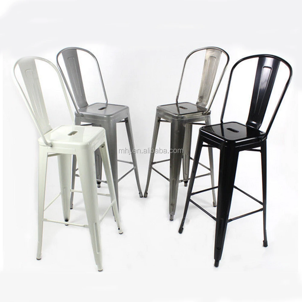 MHJ furniture - French Style High Back Tolixs Metal Dining Chair Cafe Bar Bistro Chairs Leisure chair 1