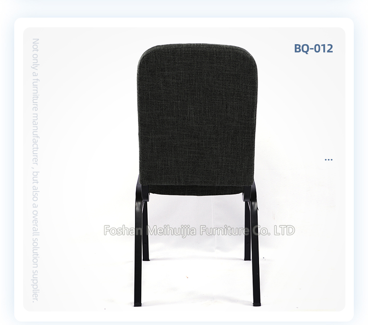 Wholesale interlocking fireproof banquet hall chairs durable black seat hotel restaurant chair