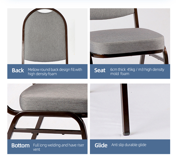 steel modern banquet hall seating chair
