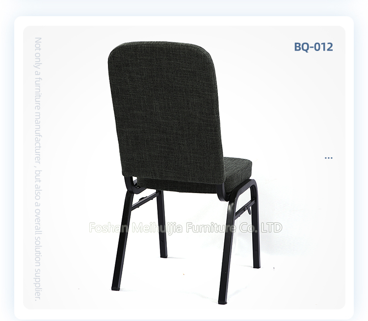 Wholesale interlocking fireproof banquet hall chairs durable black seat hotel restaurant chair