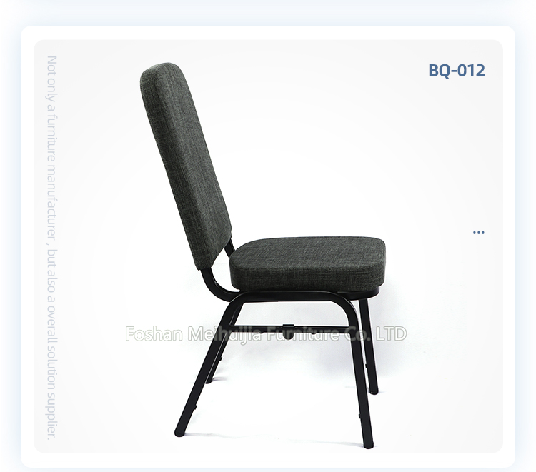 Wholesale interlocking fireproof banquet hall chairs durable black seat hotel restaurant chair