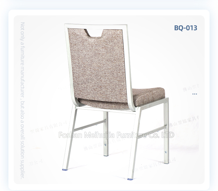 Modern unique design aluminum stacking banquet armless dining chair for hall