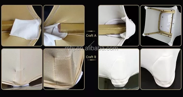 MHJ furniture - High Quality White 280g Thick Elastic Spandex Hotel Banquet Chair Cover Chair cover/Table cloth/Napkins/Sash 11