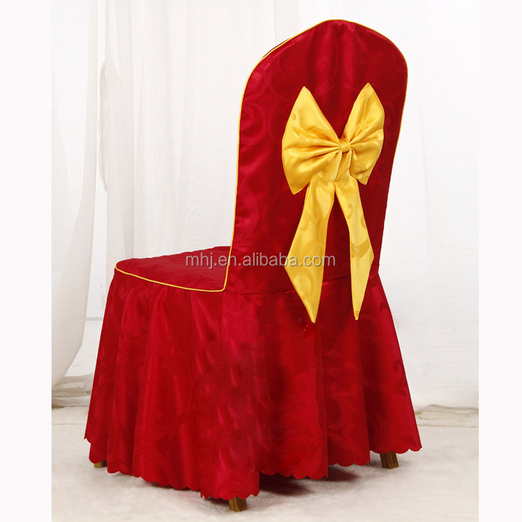 MHJ furniture - Newest Hotel Banquet Ruffled Champagne Polyester Chair Cover Chair cover/Table cloth/Napkins/Sash 8