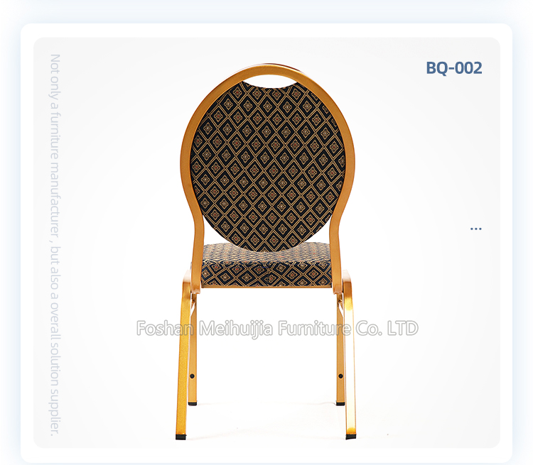 High quality round back iron banquet chair for hotel wedding party