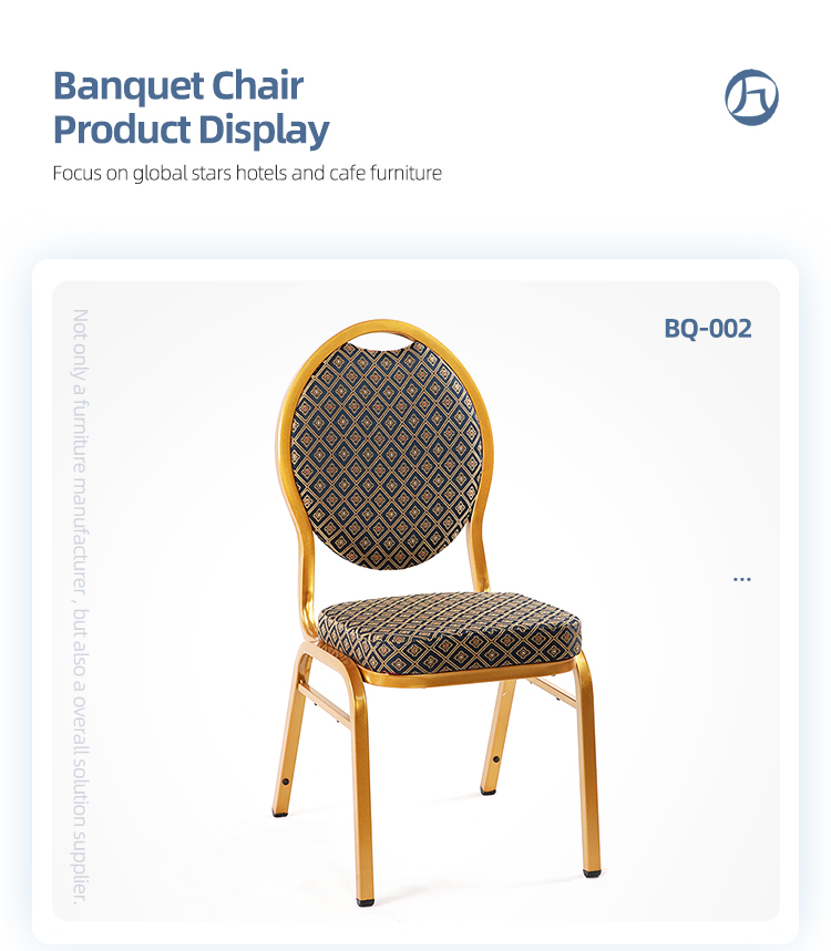 High quality round back iron banquet chair for hotel wedding party