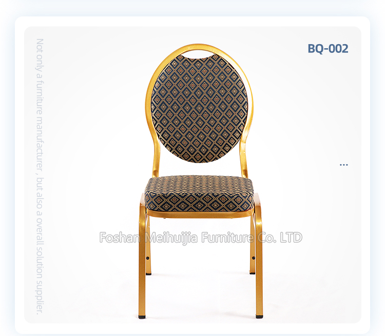 High quality round back iron banquet chair for hotel wedding party